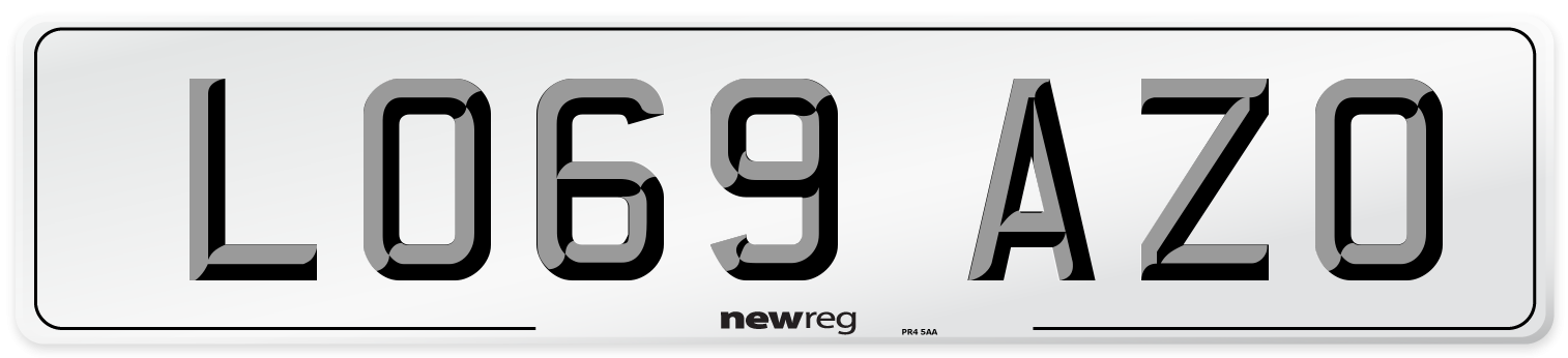 LO69 AZO Number Plate from New Reg